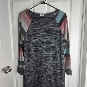 Colorful Striped Women's Sweatshirt